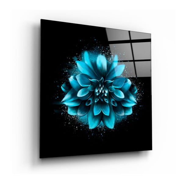 Stikla glezna Insigne Blue Flower, 40 x 40 cm
