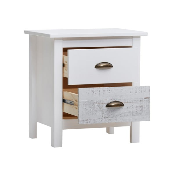 Balts un pelēks naktsgaldiņš Marckeric Romantica, 46 x 50 cm-image-4