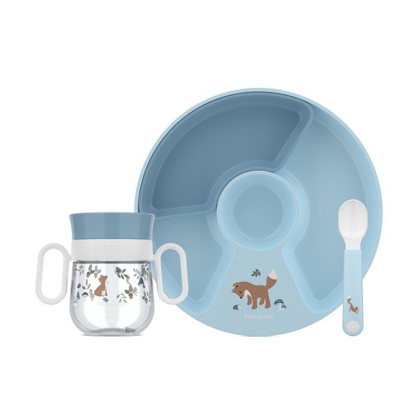 Plastmasas bērnu pusdienu komplekts (3 gab.) Forest Friends – Mepal