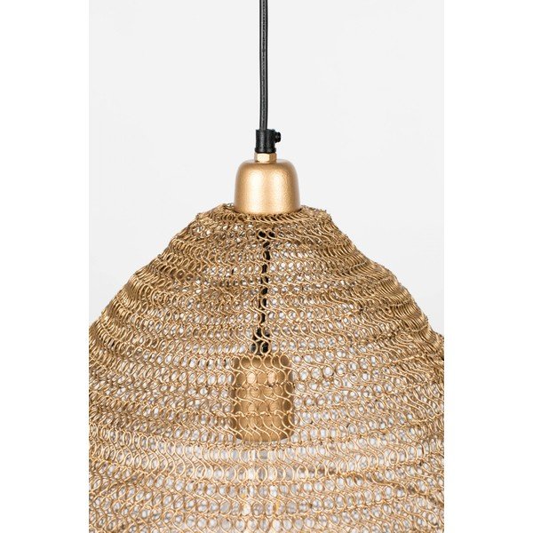 Zelta krāsas griestu lampa White Label Lena, ø 48 cm-image-3