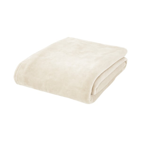 Krēmkrāsas mikroplīša pleds 130x170 cm Raschel Velvet – Catherine Lansfield