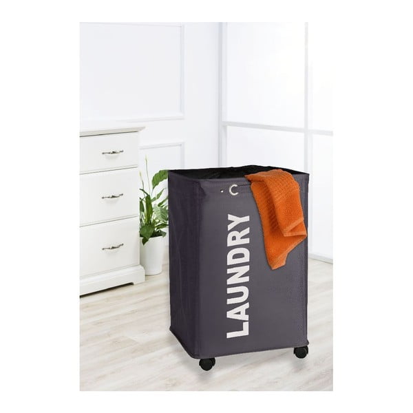 Pelēks veļas grozs Wenko Quadro, 79,2 l-image-1