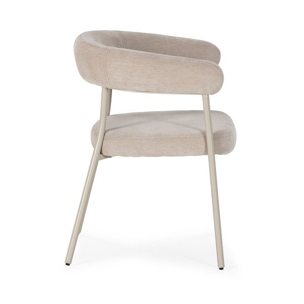 Bēši polsterēti ēdamistabas krēsli ar roku balstiem (2 gab.) Yuri – MOME-image-3