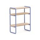 Gaiši zils/dabīga toņa piekarināms bērnu grāmatu plaukts ar oškoka imitāciju 60x70x28 cm Tinn – Kave Home