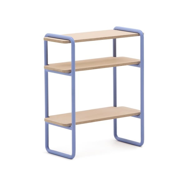 Gaiši zils/dabīga toņa piekarināms bērnu grāmatu plaukts ar oškoka imitāciju 60x70x28 cm Tinn – Kave Home