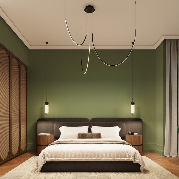 Melna alumīnija LED piekaramā lampa ALVAR – Thoro-image-1