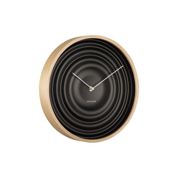 Melns sienas pulkstenis Karlsson Ribble, ø 31 cm-image-2