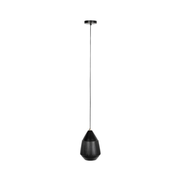 Melna piekaramā lampa ar metāla abažūru ø 20 cm Aysa – White Label