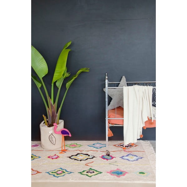 Krēmkrāsas mazgājams/ar rokām darināts kokvilnas paklājs 170x240 cm Kaarol – Lorena Canals-image-4