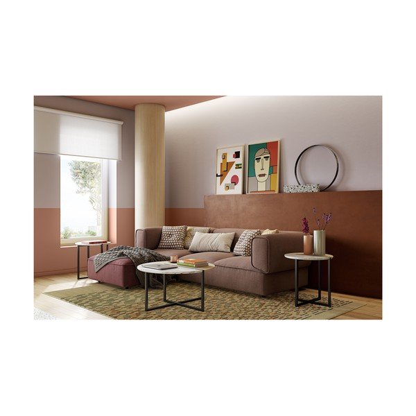 Apaļš žurnālgaldiņš ar ozolkoka imitācijas virsmu ø 50 cm Sonata – TemaHome-image-1