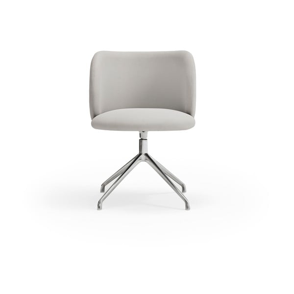 Gaiši pelēks polsterēts ēdamistabas krēsls Mogi – Teulat-image-1