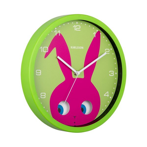 Bērnu pulkstenis ø 31 cm Peekaboo Bunny – Karlsson-image-3