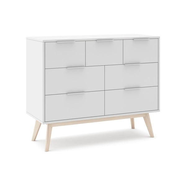 Balta zema kumode 120x83 cm Campus – Marckeric-image-3