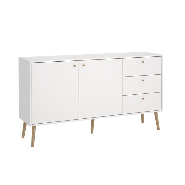 Balta zema kumode 149x82 cm Bodo – Tvilum-image-2