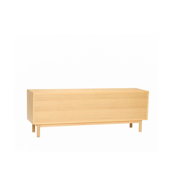 Dabīga toņa kumode ar ozolkoka imitāciju 140x50x37 cm Nobby – Hübsch-image-2