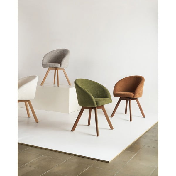 Brūns polsterēts ēdamistabas krēsls Marvin – Kave Home-image-2