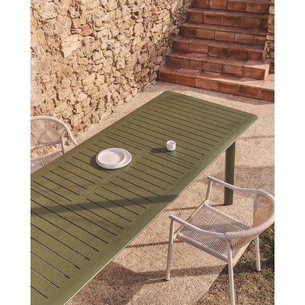 Metāla dārza ēdamgalds 100x205 cm Brela – Kave Home-image-2