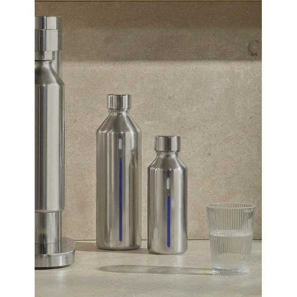 Sudraba krāsas nerūsējošā tērauda pudele gāzētā ūdens pagatavotājam Brus – Stelton-image-3