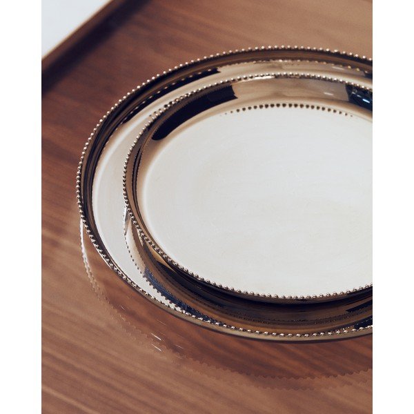 Servēšanas nerūsējošā tērauda paplāte ø 35,5 cm Nirela – Kave Home-image-1