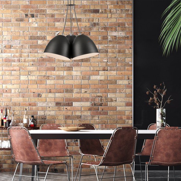 Melna piekaramā lampa ar metāla abažūru – LAMKUR-image-2