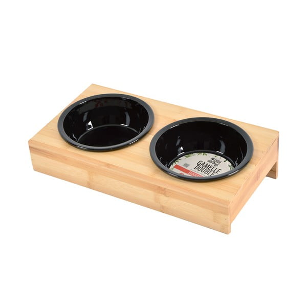 Bambusa bļodiņu komplekts ar pamatni suņiem ø 16 cm – Love Story-image-2