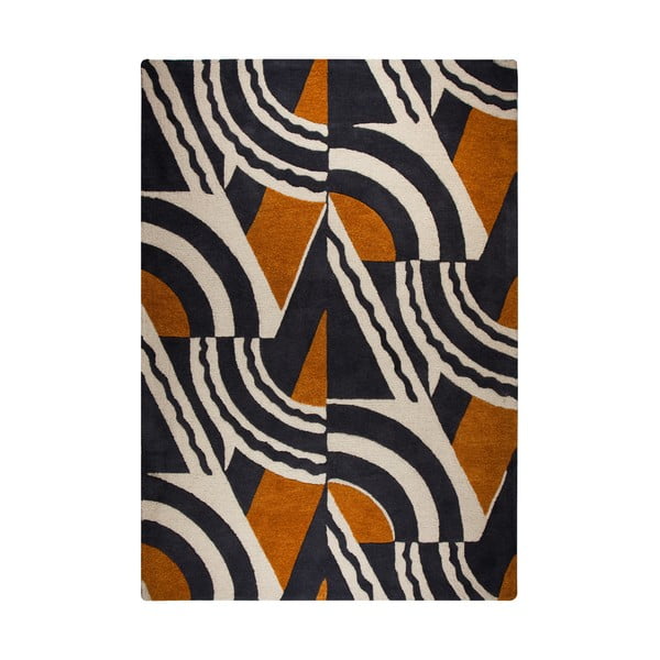 Brūni oranžs ar rokām austs paklājs Flair Rugs Rythm Lifestyle, 120 x 170 cm