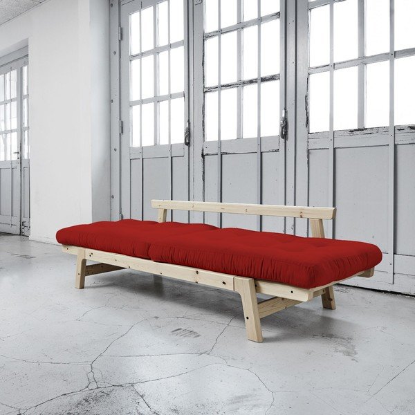 Dīvāns gulta Karup Step Natural/Red-image-2