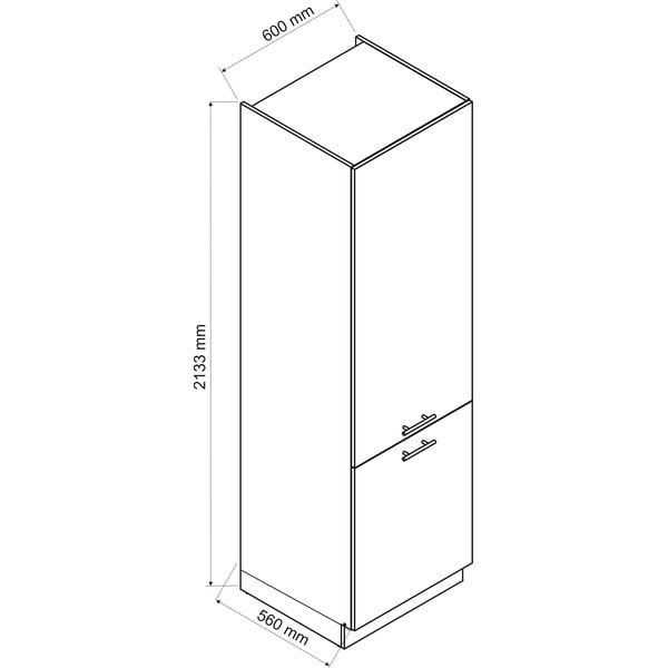 Garš virtuves skapītis iebūvējamam ledusskapim (platums 60 cm) Kai – STOLKAR-image-4