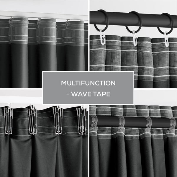 Pelēks samta daļēji gaismu necaurlaidīgs aizkars 140x270 cm – Restilo-image-4