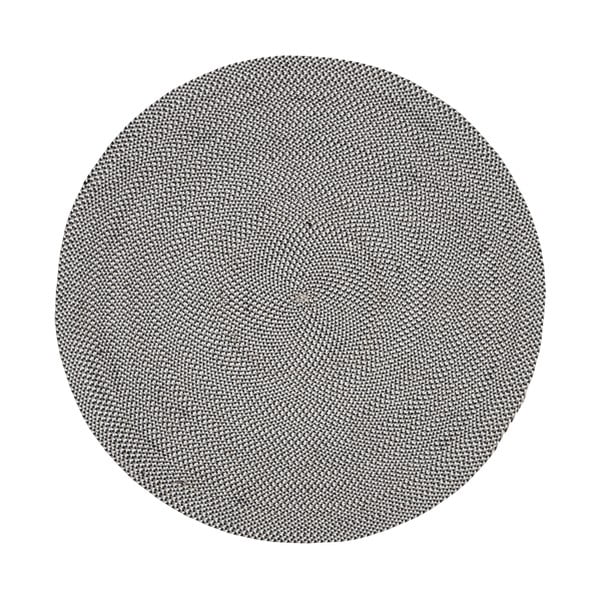 Pelēks paklājs no pārstrādāta plastmasas Kave Home Rodhe, ø 150 cm