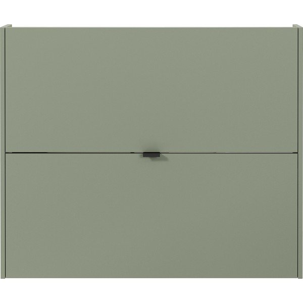 Dūmakaini zaļš atverams/piekarināms apavu plaukts ar ozolkoka imitāciju 100x83x18 cm Ameca – Germania-image-2
