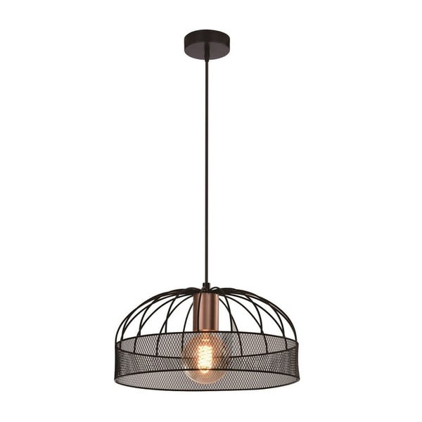 Melna metāla piekaramā lampa ø 30 cm Levi – Candellux Lighting