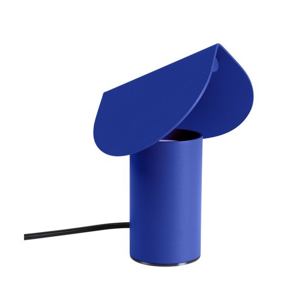 Tumši zila alumīnija LED galda lampa (augstums 15 cm) BISCUIT – Thoro