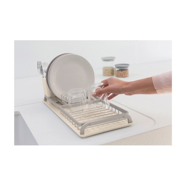 Bēšs metāla trauku žāvētājs 46x20 cm – Brabantia-image-4