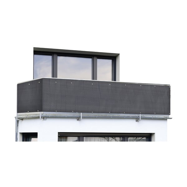 Melns plastmasas balkona aizslietnis 500x85 cm – Maximex
