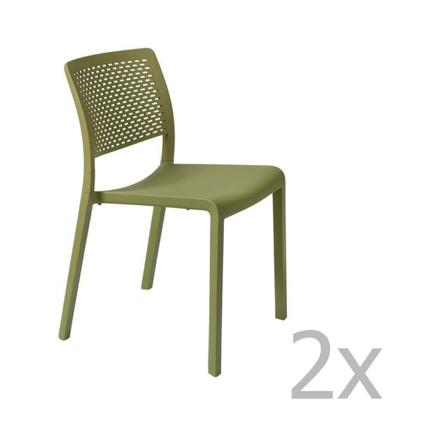 2 zaļo dārza krēslu komplekts Resol Trama Simple