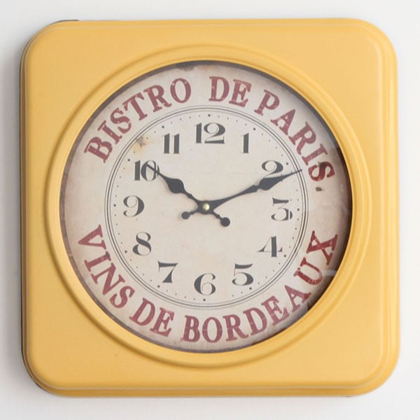Metāla pulkstenis Bistro de Paris, 35x35 cm
