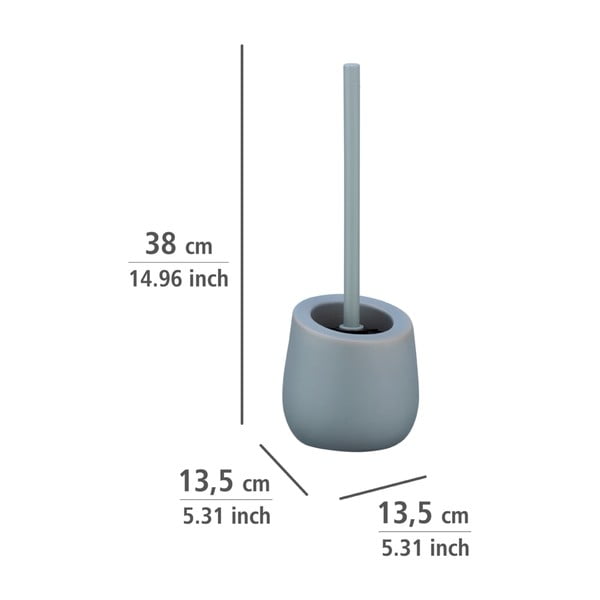 Pelēka keramikas tualetes birste Wenko Badi-image-1