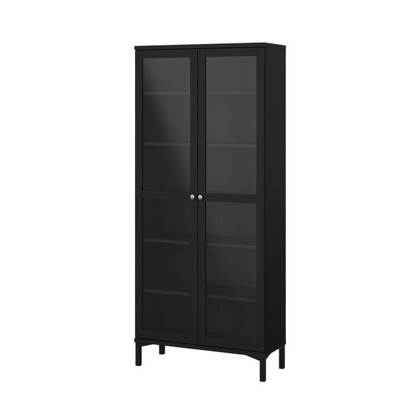 Melna vitrīna 89x203 cm Roma – Tvilum-image-2