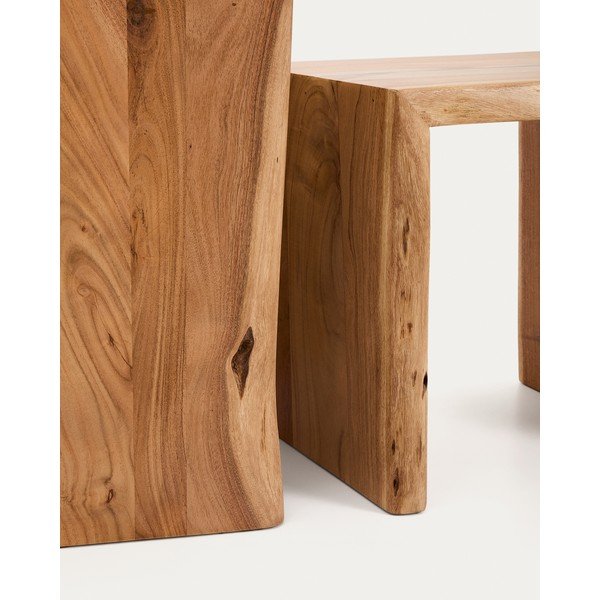 Akācijas masīvkoka sānu galdiņi (2 gab.) 40x50 cm Lomiri – Kave Home-image-4