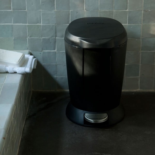 Melns vannas istabas atkritumu grozs simplehuman, 6 l-image-1
