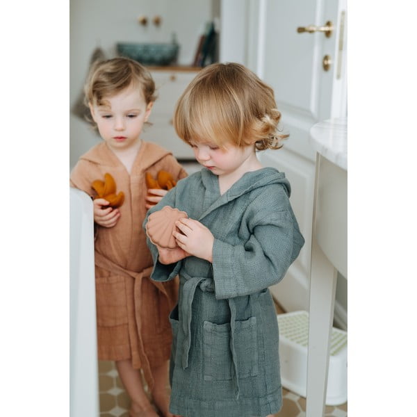 Zils lina halāts bērniem Linen Tales Nature, izmērs 104–116-image-4