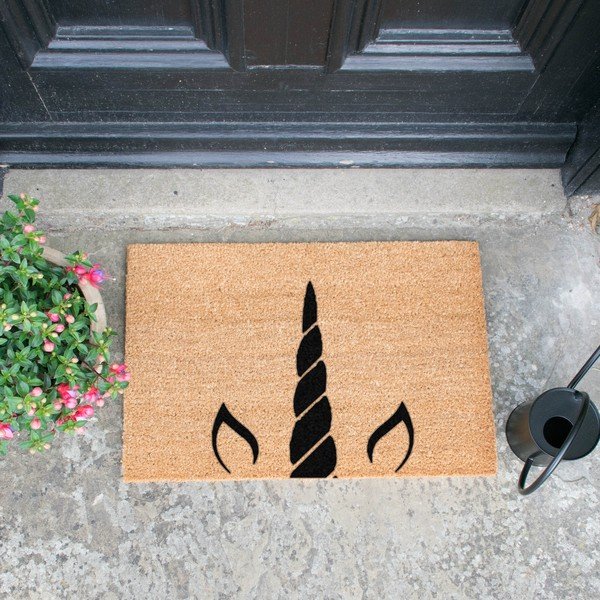 Dabīgās kokosšķiedras paklājs Artsy Doormats Unicorn Horn, 40 x 60 cm-image-1