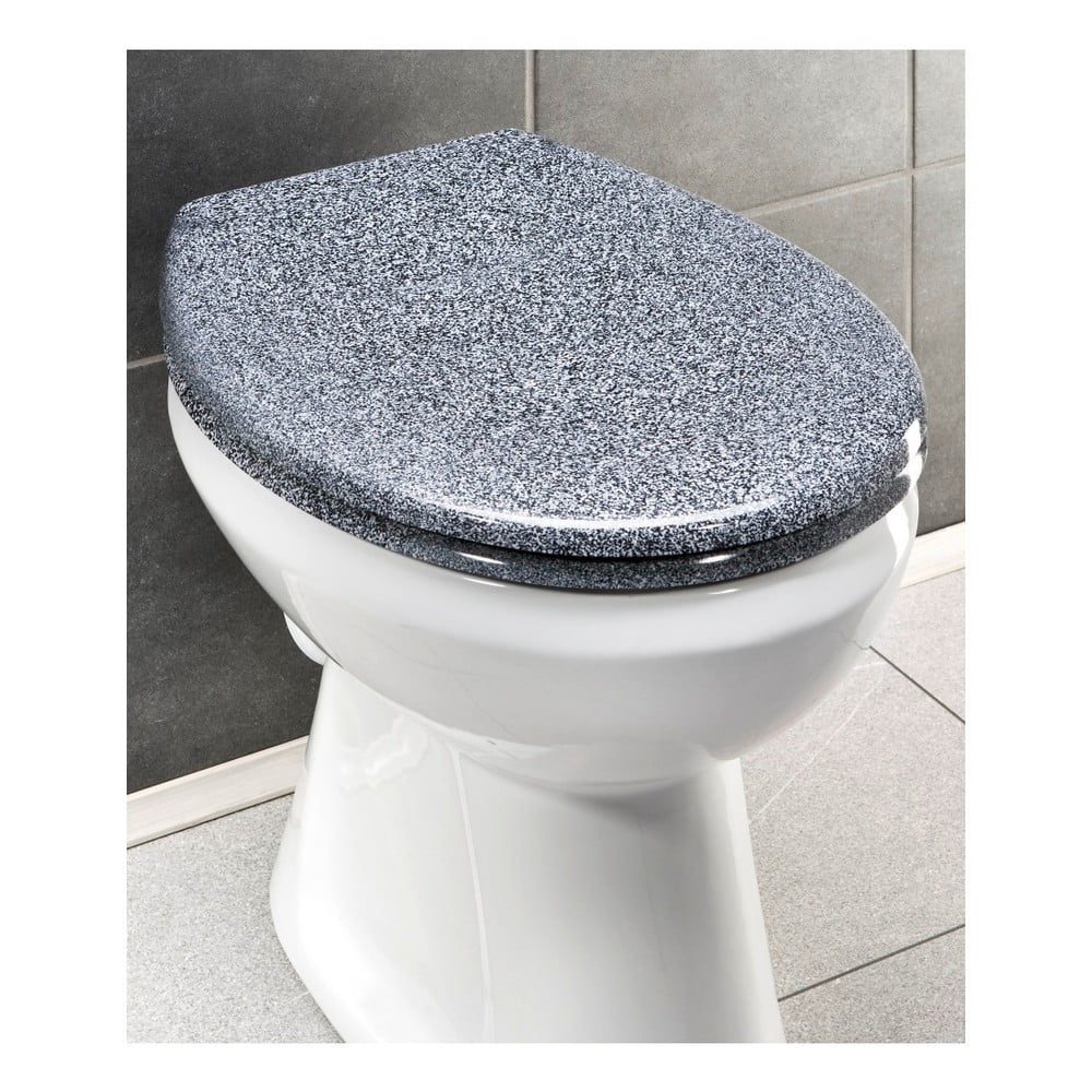 Granīta tualetes poda sēdeklis ar vieglu aizvēršanu Wenko Premium Ottana, 45,2 x 37,6 cm