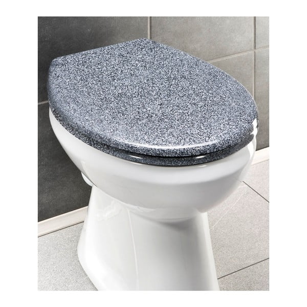 Granīta tualetes poda sēdeklis ar vieglu aizvēršanu Wenko Premium Ottana, 45,2 x 37,6 cm