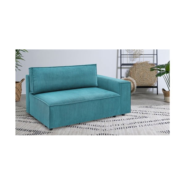 Zils velveta modulārais dīvāns (ar labo stūri) Nihad modular – Bobochic Paris-image-1