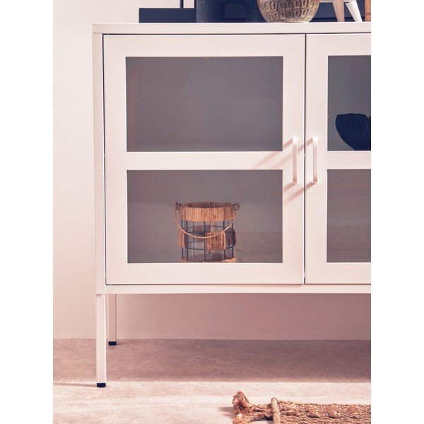 Balta tērauda vitrīna 140x80x45 cm Acier – Premier Housewares-image-3
