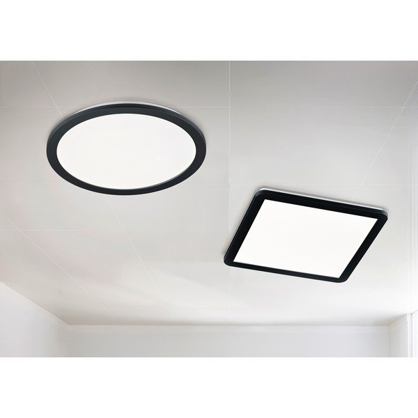 Matēts melns LED griestu gaismeklis Camilla – Trio-image-2