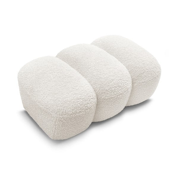 Balts kāju soliņš no buklē auduma Hippolyte – Bobochic Paris-image-4