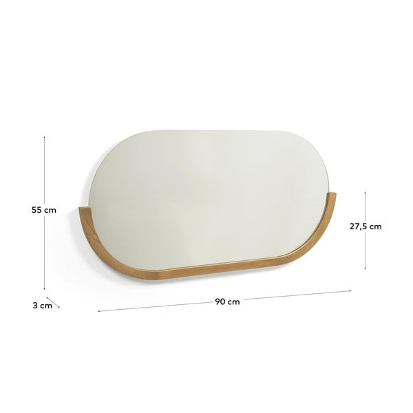 Sienas spogulis ar masīvkoka rāmi 96x55 cm Rokia – Kave Home-image-4